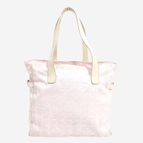 CHANEL Handbags - Chanel Pink Nylon Travel Line Tote Bag